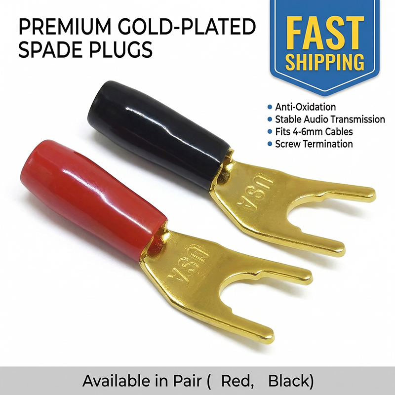 Body Jewelry 4 U - 20PCS/Set 4mm Banana Plug Gold-Plated Y-type