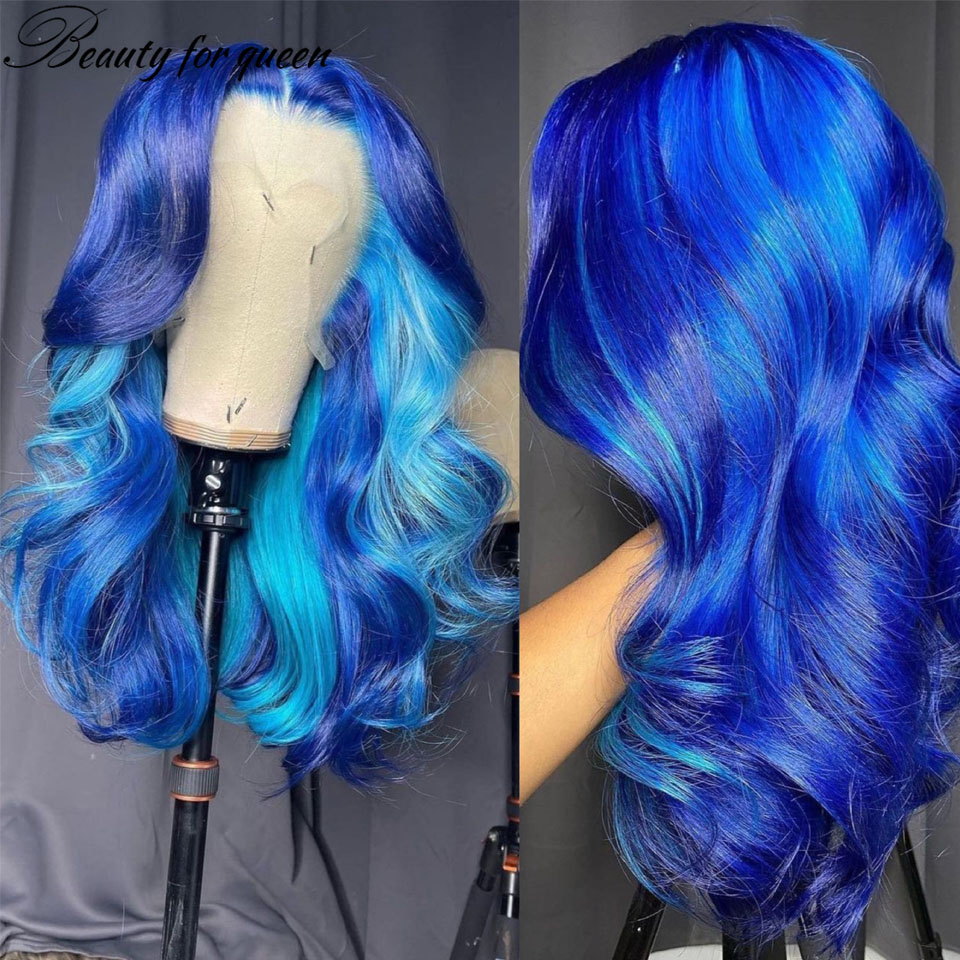 Body Jewelry Underwear - Cosplay Highlight Light Blue Body Wave