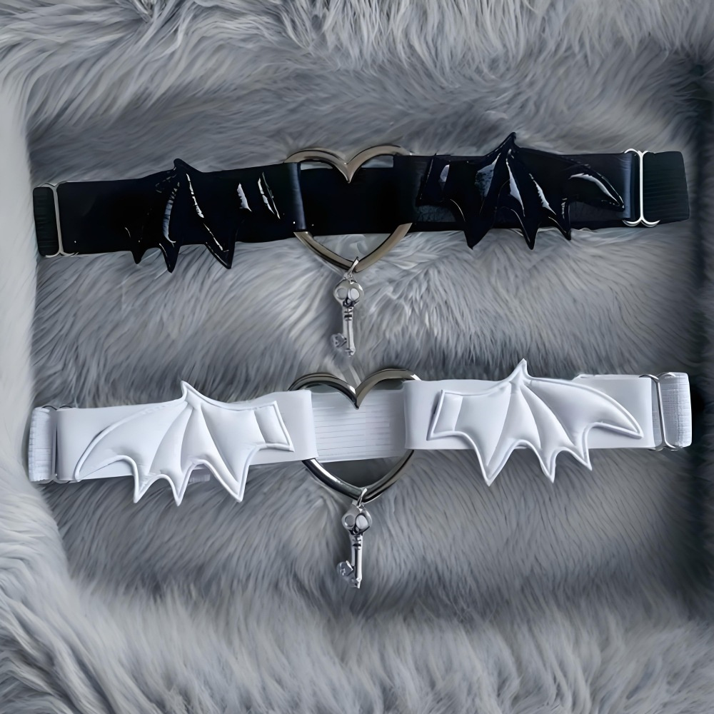 Body Jewellery - Gothic Harajuku Black Heart Wing Leg