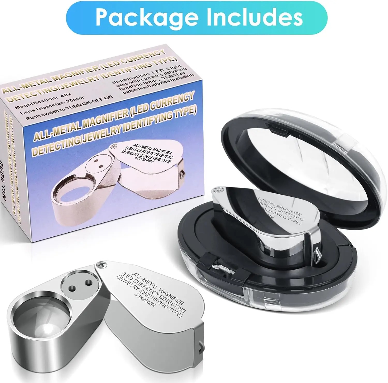 40X Illuminated Jeweler Loupe  - Body Jewelry Repair ulasan dan harga