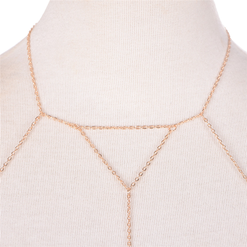 Gold Silver Fashion Link Chain - Body Jewelry Necklace ulasan dan harga