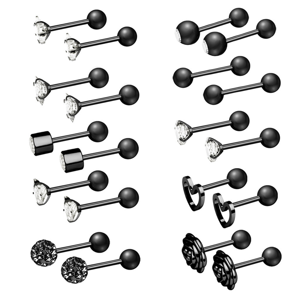 10Pairs Premium Stainless Stee - Body Jewelry Ideas ulasan dan harga