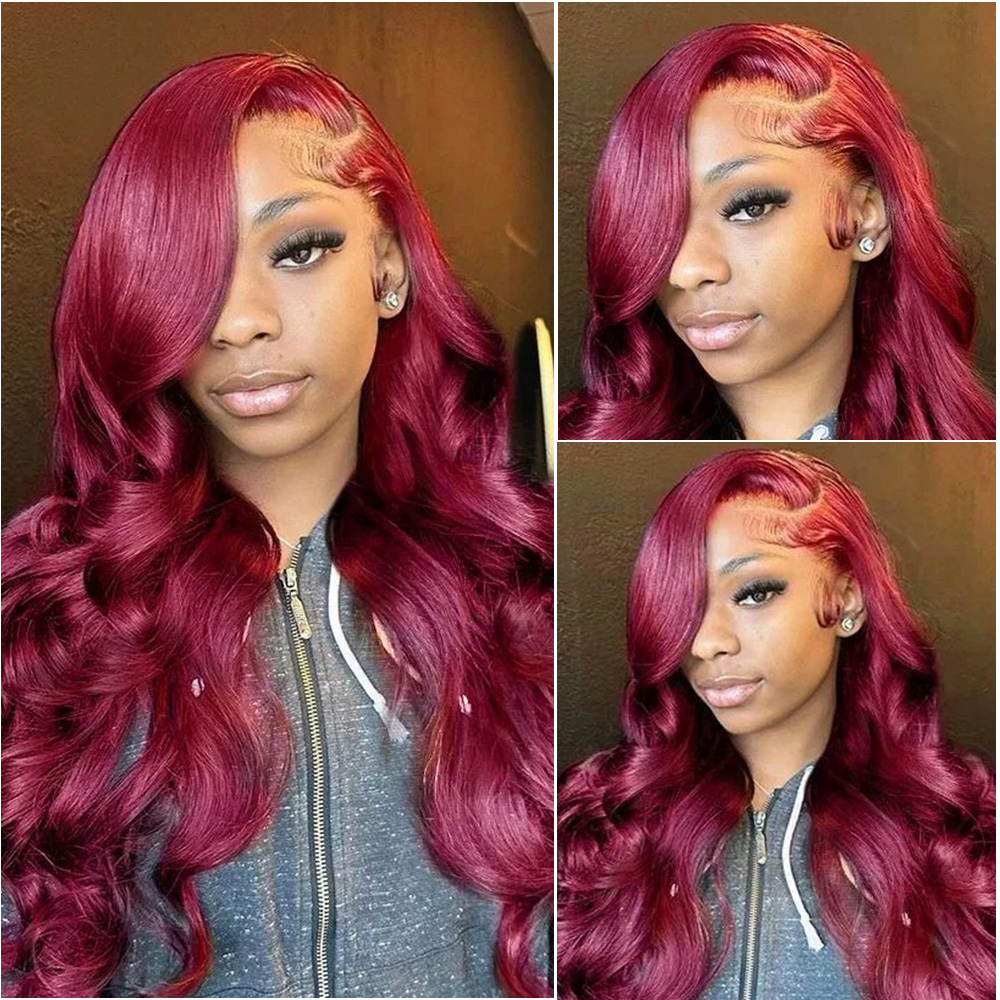 Burgundy 13x6 HD Lace Frontal  - Body Jewelry Underwear ulasan dan harga