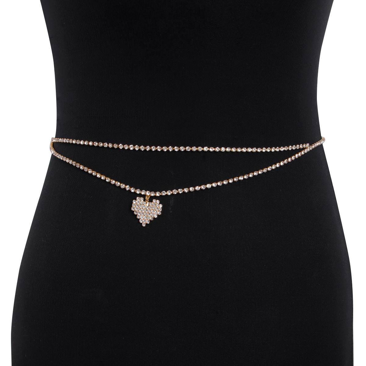 Fashionable Heart-shaped Sexy  - Body Jewelry Rhinestone ulasan dan harga