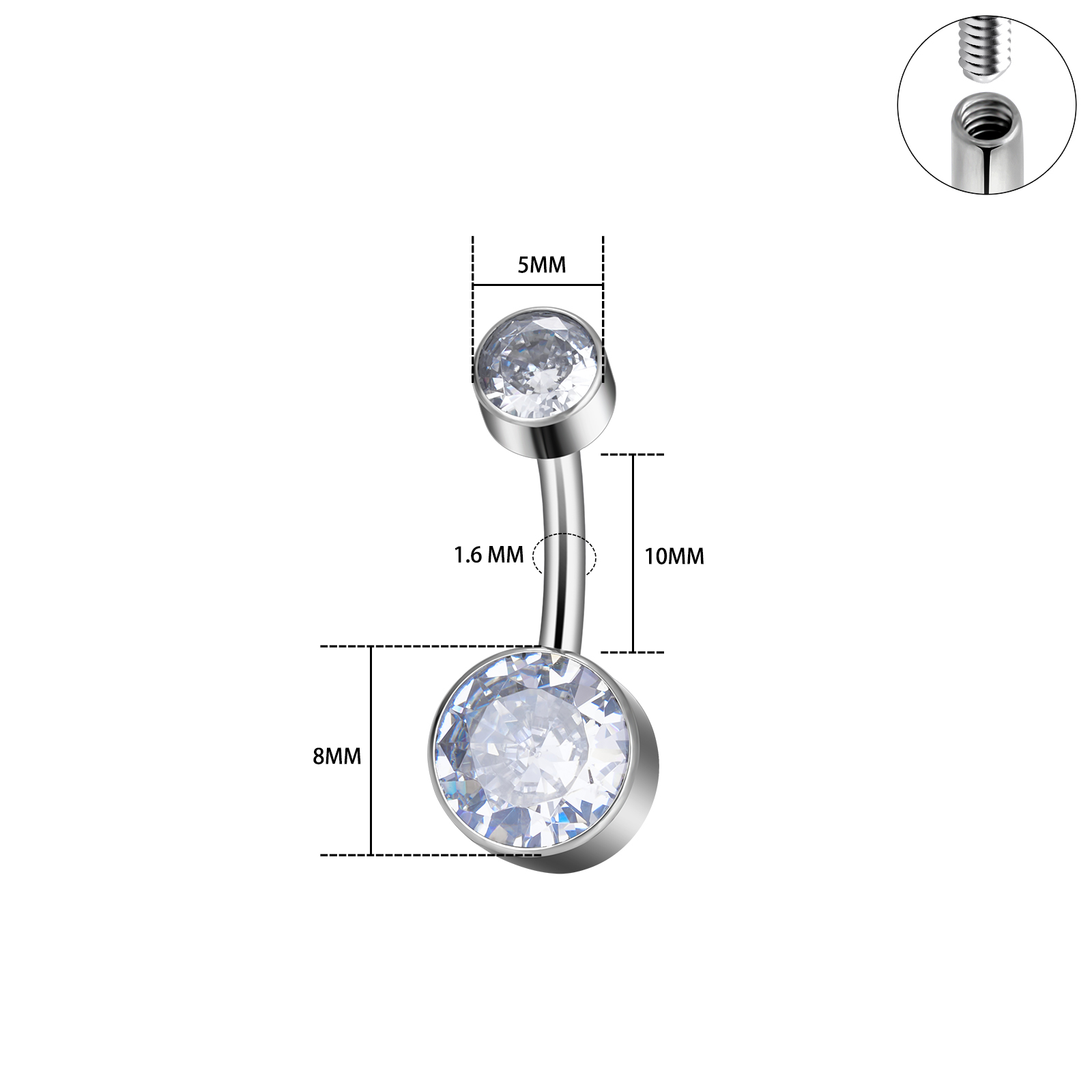 Implant Grade G23 Titanium 14G - Body Jewelry Implant Grade ulasan dan harga