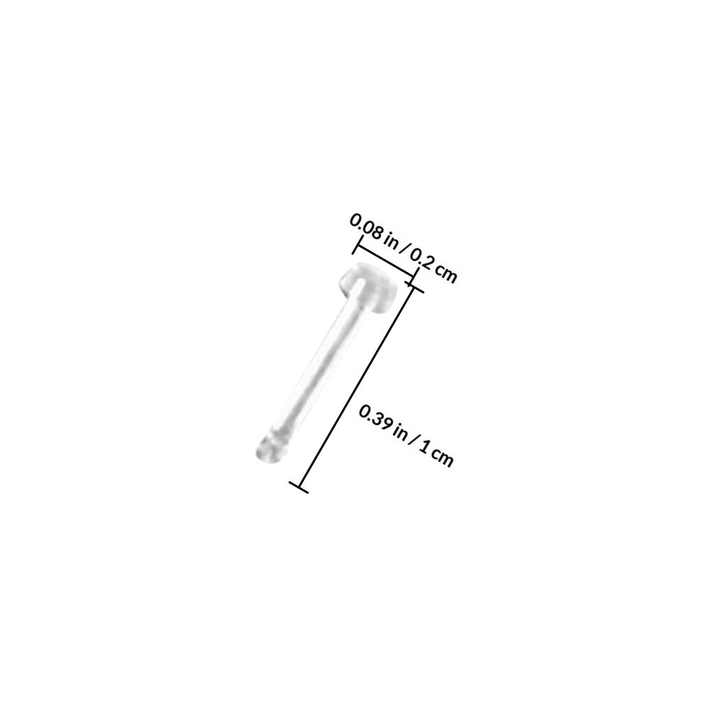 60Pcs Clear Acrylic Nose Ring  - Body Jewelry Ideas ulasan dan harga