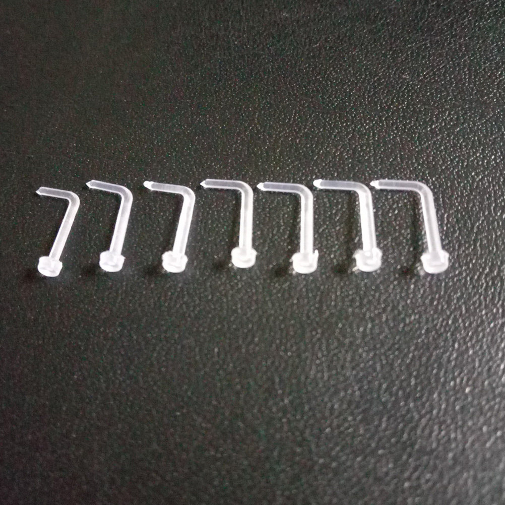 60Pcs Clear Acrylic Nose Ring  - Body Jewelry Ideas ulasan dan harga