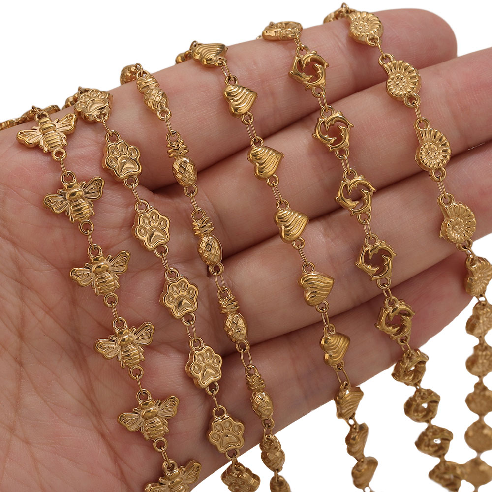 1M PVD Gold Stainless Steel He - Body Jewelry Necklace ulasan dan harga