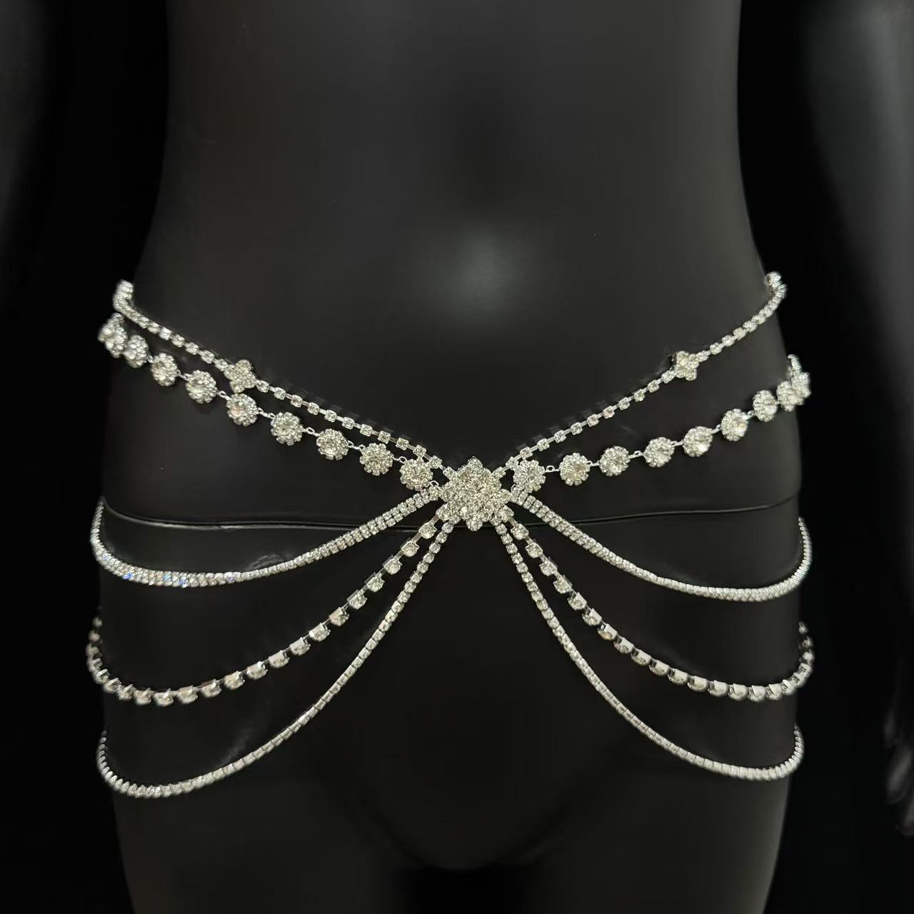 Elegant 1 piece adjustable rhi - Body Jewelry Rhinestone ulasan dan harga