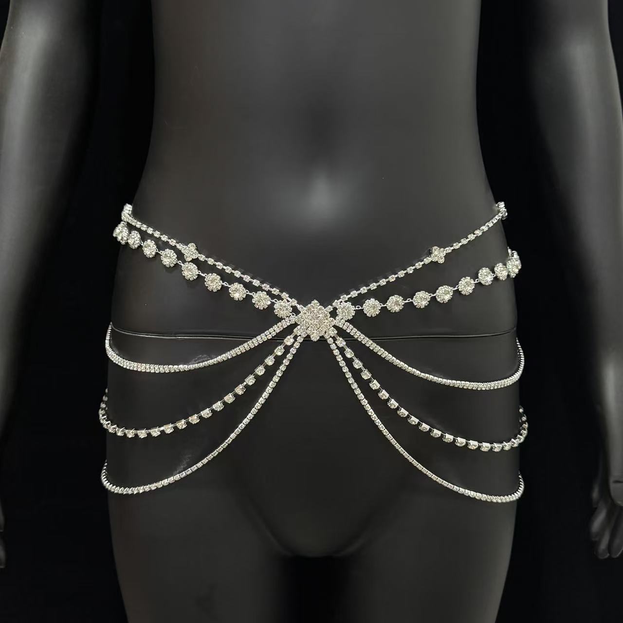 Elegant 1 piece adjustable rhi - Body Jewelry Rhinestone ulasan dan harga