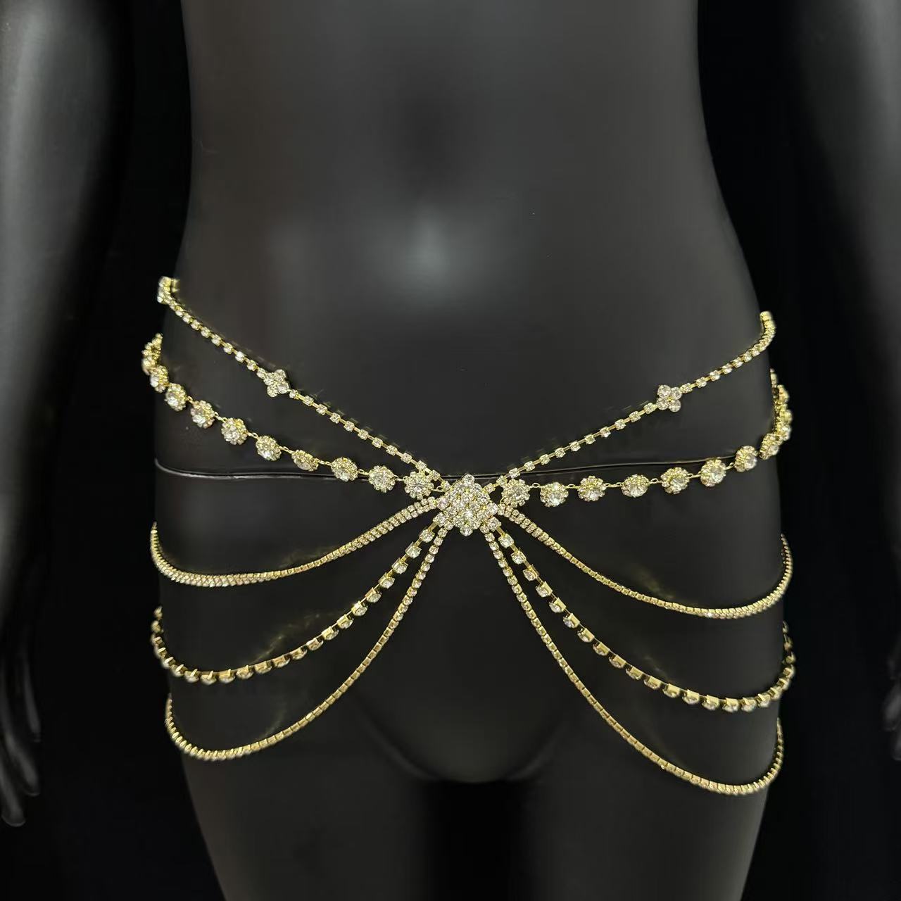 Elegant 1 piece adjustable rhi - Body Jewelry Rhinestone ulasan dan harga