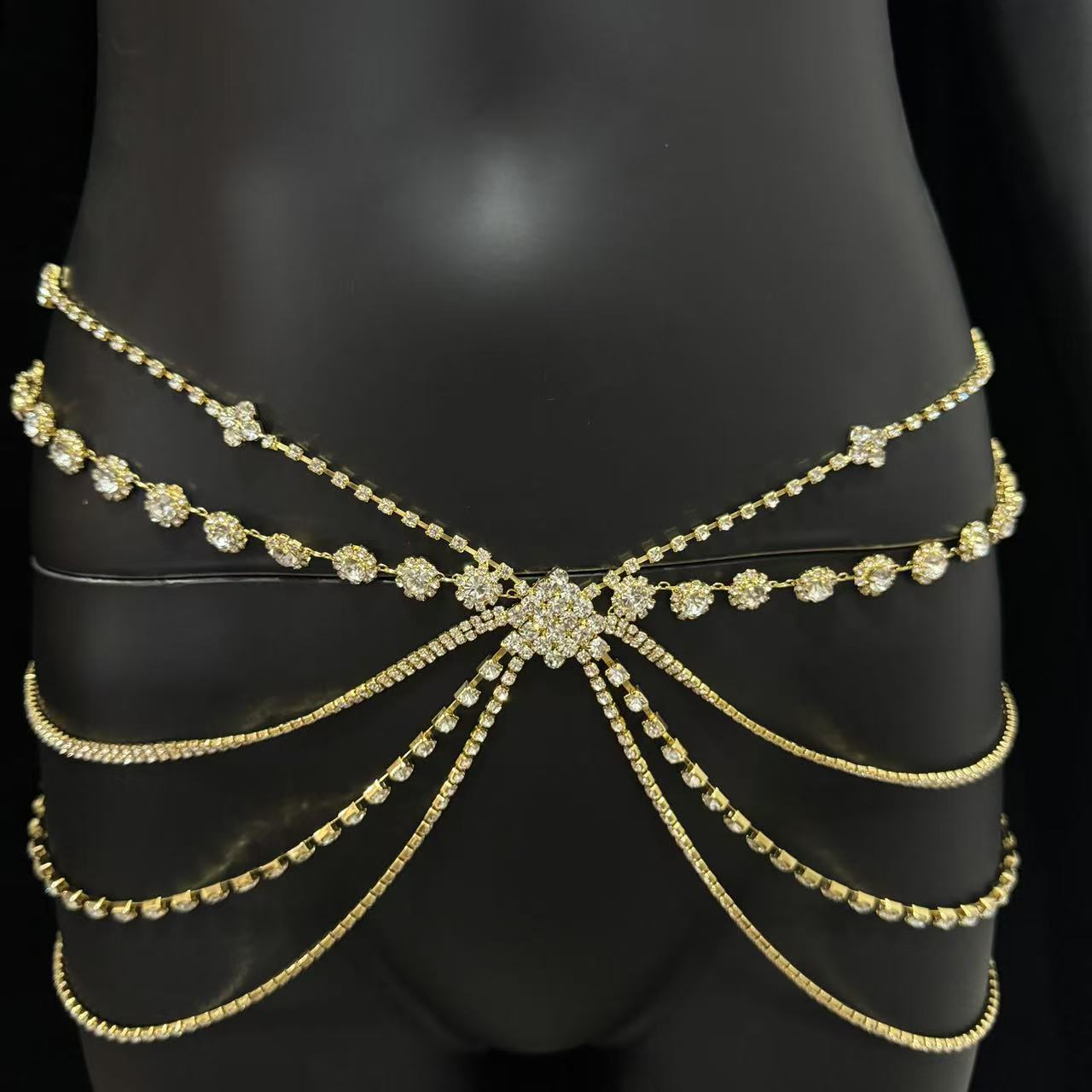 Elegant 1 piece adjustable rhi - Body Jewelry Rhinestone ulasan dan harga