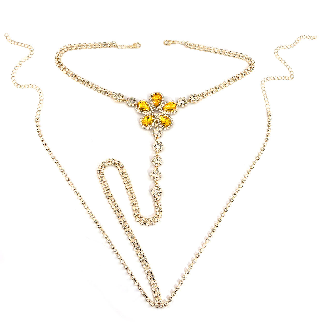 1pc Flower Shaped Sexy Rhinest - Body Jewelry Rhinestone ulasan dan harga