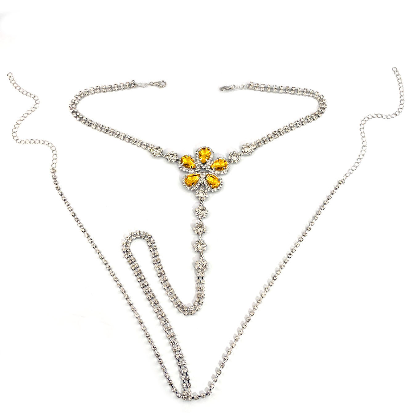 1pc Flower Shaped Sexy Rhinest - Body Jewelry Rhinestone ulasan dan harga