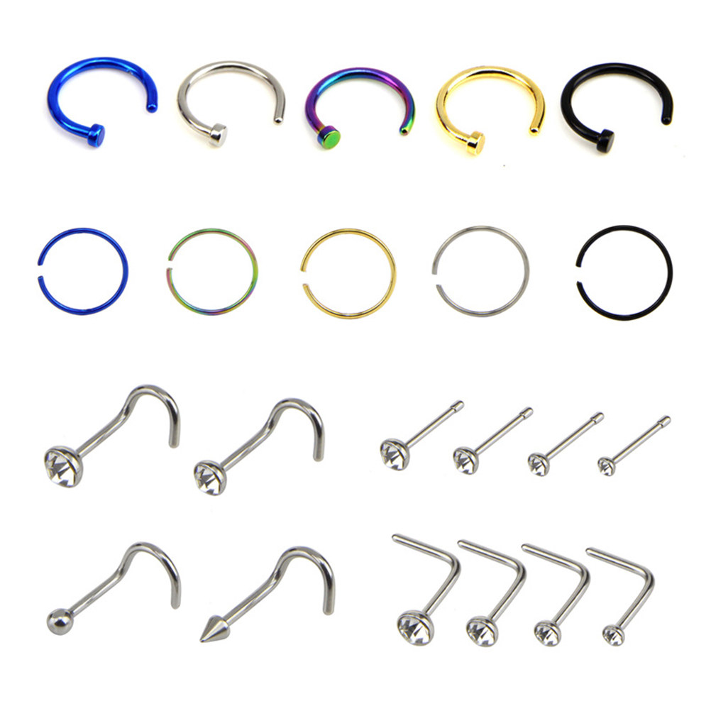 22Pcs High Polish Stainless St - Body Jewelry Ideas ulasan dan harga