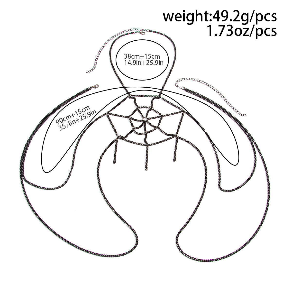 IngeSight.Z Halloween Goth Bla - Body Jewelry Necklace ulasan dan harga