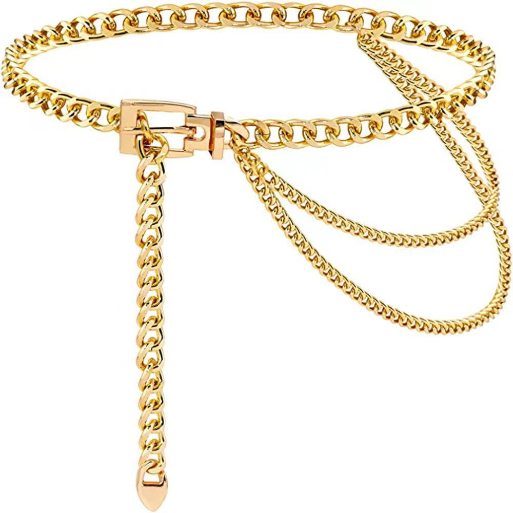Punk Waist Chain Metal Belt La - Body Jewellery ulasan dan harga